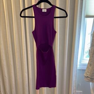 Aritzia Wilfred Purple Halter Bodycon Dress sz xs